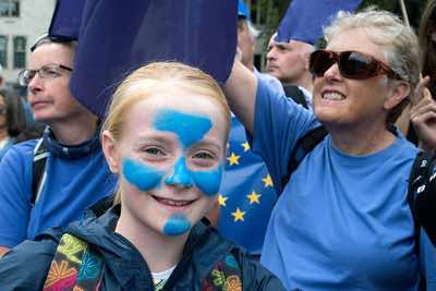 Whitehall, London - March For Europe - 3rd September 2016.